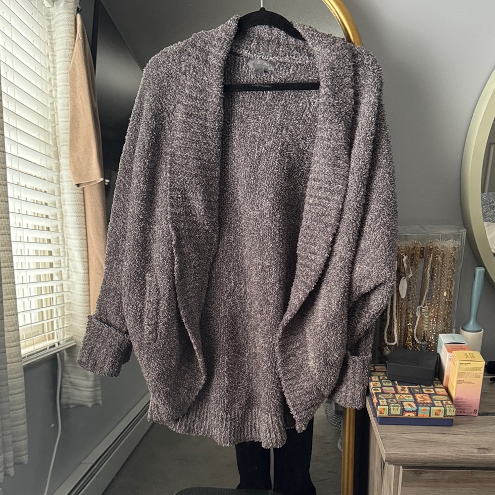 Barefoot Dreams Heathered Gray Cardigan